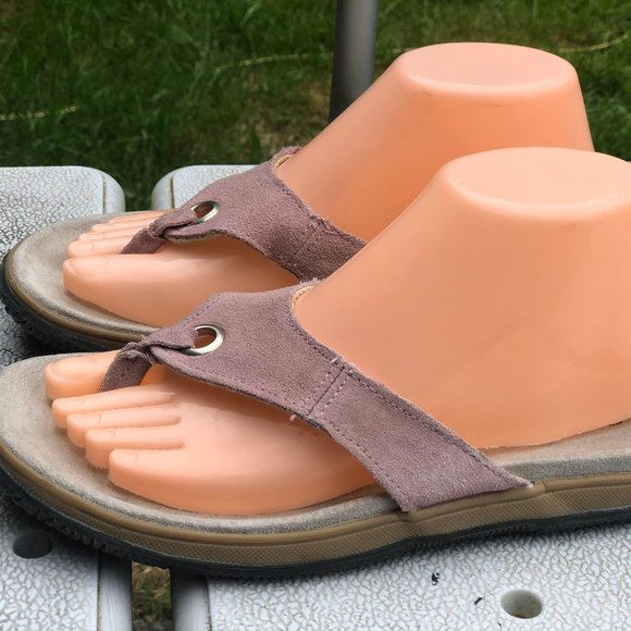 Simplybasic Women's Pink Suede Sandals Size 7 - Picture 4 of 11